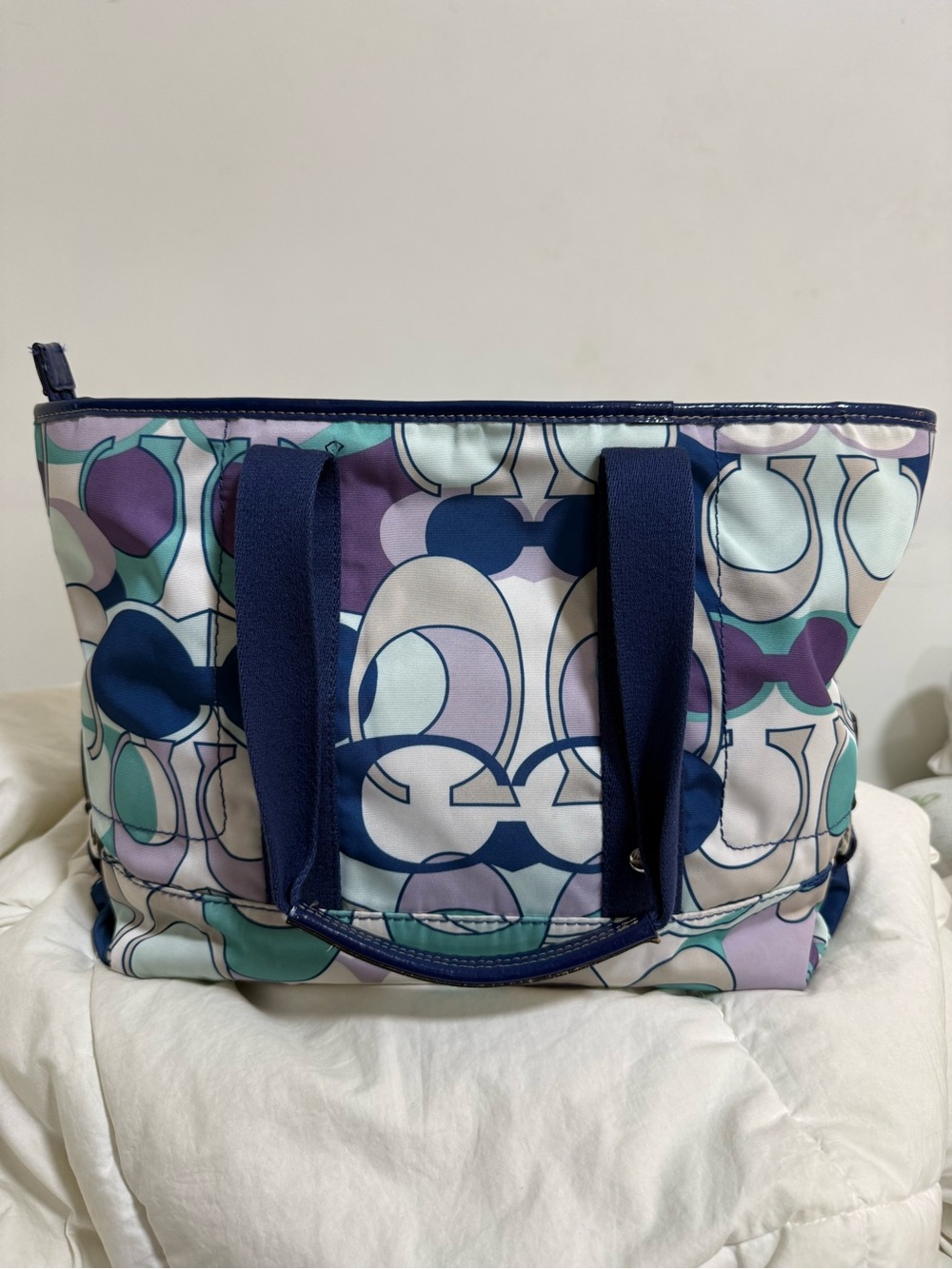 Coach Multicolor Signature Tote Bag